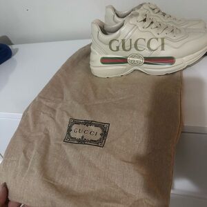 Gucci Beige Sneakers with Logo